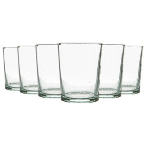 Nicola Spring - Meknes Recycled Glass Tumblers - 215ml - Clear - Pack of 6