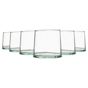 Nicola Spring - Merzouga Recycled Glass Tumblers - 200ml - Clear - Pack of 6