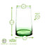 Nicola Spring - Merzouga Recycled Highball Glasses - 320ml - Green - Pack of 6