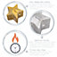 Nicola Spring - Metallic Star Candle - 75 Hours - Silver