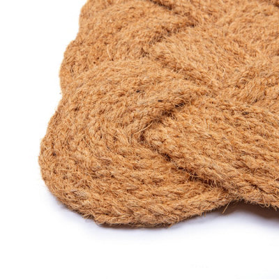 Nicola Spring Natural Coir Knotted Door Mat - 68cm x 43cm - Pack of 2