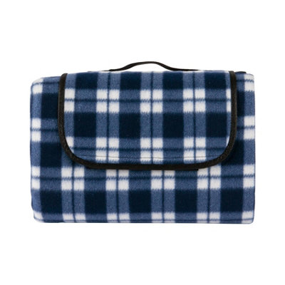 Nicola Spring - Picnic Blanket - 130 x 168cm - Blue Gingham