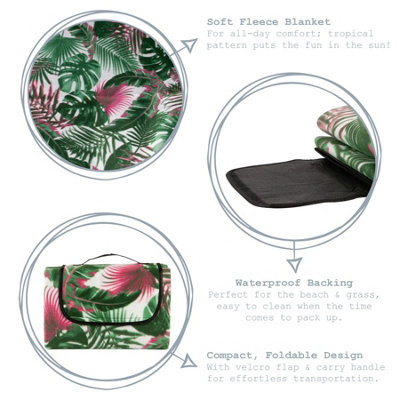 Nicola Spring - Picnic Blanket - 130 x 168cm - Tropical
