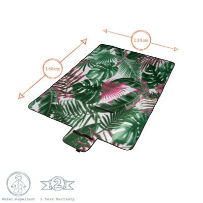Nicola Spring - Picnic Blanket - 130 x 168cm - Tropical - 3