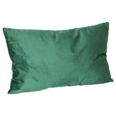 Nicola Spring Rectangle Velvet Cushion - 60cm x 40cm - Green