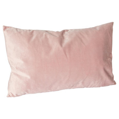 Nicola Spring Rectangle Velvet Cushion - 60cm x 40cm - Pink