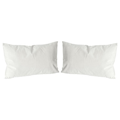 Nicola Spring Rectangle Velvet Cushions - 60cm x 40cm - Cream - Pack of 2