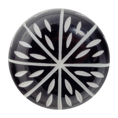 Nicola Spring Resin Cabinet Knob - Black