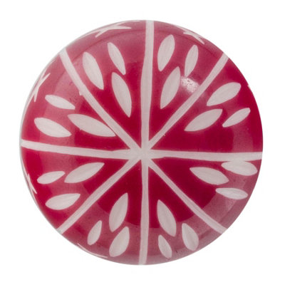 Nicola Spring Resin Cabinet Knob - Dark Red