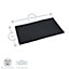 Nicola Spring - Ribbed Cotton Placemats - 48 x 33cm - Black - Pack of 6