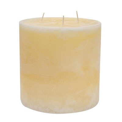 Nicola Spring - Round 3 Wick Vanilla Pillar Candle - 130 Hours - Ivory