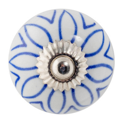 Nicola Spring - Round Ceramic Cabinet Knob - Light Blue