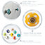 Nicola Spring - Round Ceramic Cabinet Knobs - 9 Colours - Pack of 9