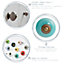 Nicola Spring - Round Ceramic Cabinet Knobs - Blue - Pack of 6