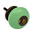 Nicola Spring - Round Ceramic Cabinet Knobs - Green - Pack of 6
