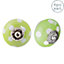 Nicola Spring - Round Ceramic Cabinet Knobs - Green Spot - Pack of 6