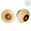 Nicola Spring - Round Ceramic Cabinet Knobs - Yellow - Pack of 6