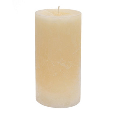 Nicola Spring - Round Vanilla Pillar Candle - 140 Hours - Cream