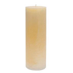 Nicola Spring - Round Vanilla Pillar Candle - 215 Hours - Cream