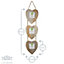 Nicola Spring - Rustic Hearts Hanging 3 Photo Frame - 4 x 4" - Natural