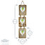 Nicola Spring - Rustic Hearts Hanging 3 Photo Frame - 4 x 6" - Natural