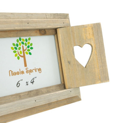 Nicola Spring Rustic Shutters Photo Frame - 6 x 4