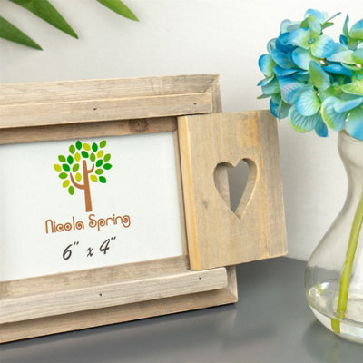 Nicola Spring Rustic Shutters Photo Frame - 6 x 4
