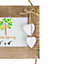 Nicola Spring - Rustic White Hearts Hanging 3 Photo Frame - 6 x 4" - Natural