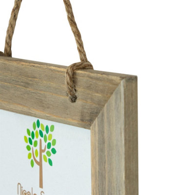 Nicola Spring Rustic Wooden Hanging 3 Photo Frame - 6 x 4" - Natural