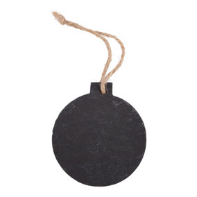 Nicola Spring - Slate Christmas Tree Decoration - 7 x 8cm - Bauble