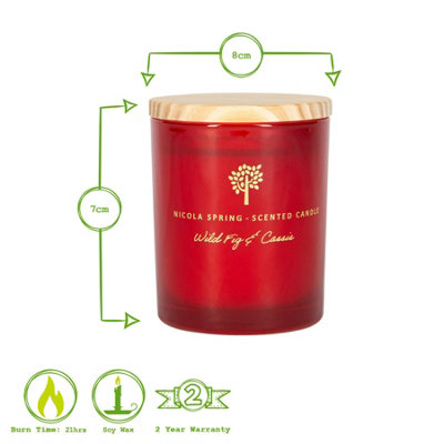 Nicola Spring - Soy Wax Scented Candle - 130g - Wild Fig & Cassis