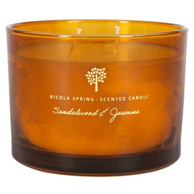 Nicola Spring - Soy Wax Scented Candle - 350g - Sandalwood & Jasmine