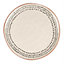 Nicola Spring - Spotted Rim Stoneware Dinner Plate - 26cm - Monochrome