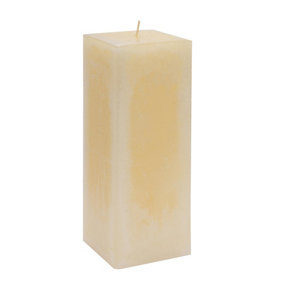 Nicola Spring - Square Vanilla Pillar Candle - 110 Hours - Cream