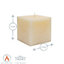 Nicola Spring - Square Vanilla Pillar Candle - 120 Hours - Cream