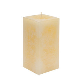 Nicola Spring - Square Vanilla Pillar Candle - 90 Hours - Cream