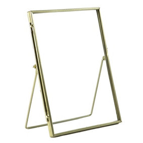Nicola Spring - Standing Metal Photo Frame - 6" x 8" - Gold