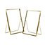 Nicola Spring - Standing Metal Photo Frames - 6" x 8" - Gold - Pack of 2
