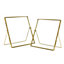 Nicola Spring - Standing Metal Photo Frames - 8" x 8" - Gold - Pack of 2