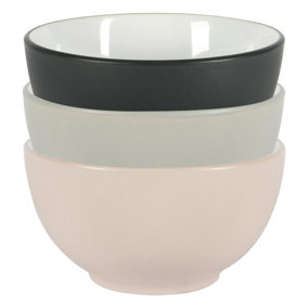 Nicola Spring - Stoneware Cereal Bowls Set - 14cm - Multi - 6pc