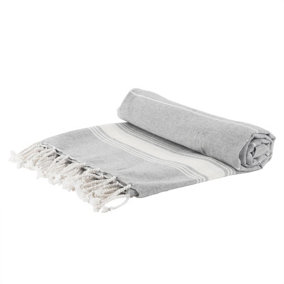 Nicola Spring - Turkish Cotton Bath Towel - 170 x 90cm - Grey