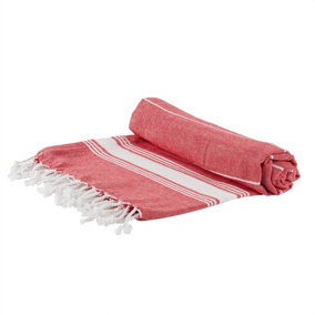 Nicola Spring - Turkish Cotton Bath Towel - 170 x 90cm - Red