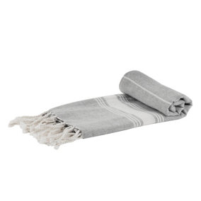 Nicola Spring - Turkish Cotton Hand Towel - 100 x 60cm - Grey