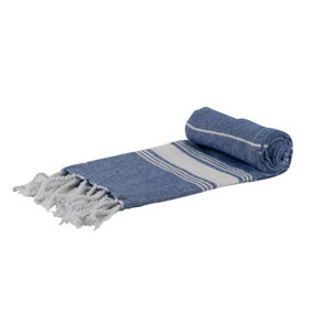 Nicola Spring - Turkish Cotton Hand Towel - 100 x 60cm - Navy