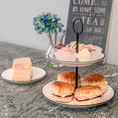 Nicola Spring - White Farmhouse Cake Stand - 21cm - 3