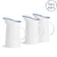Nicola Spring - White Farmhouse Water Jugs - 1 Litre - Pack of 3