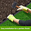 Nicoman 1m Flexi Landscape Black Plastic Invisible Lawn Edging Garden Border - Pack of  22 + 88 Pegs