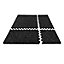 Nicoman 30x30cm 14mm Interlocking Rubber Top EVA Form Floor Mats For Gym, Exercise Mats Reduce Noise and Impact - Pack of 18