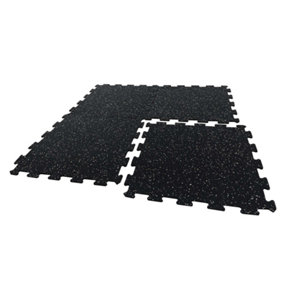Nicoman 62x62cm 14mm Interlocking Rubber Top EVA Form Floor Mats For Gym, Exercise Mats Reduce Noise and Impact - Pack of 12