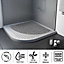 Nicoman Anti Slip PVC Loofah Corner Shower Mat  Anti Mould Washable Mat - Quadrant 60x60cm